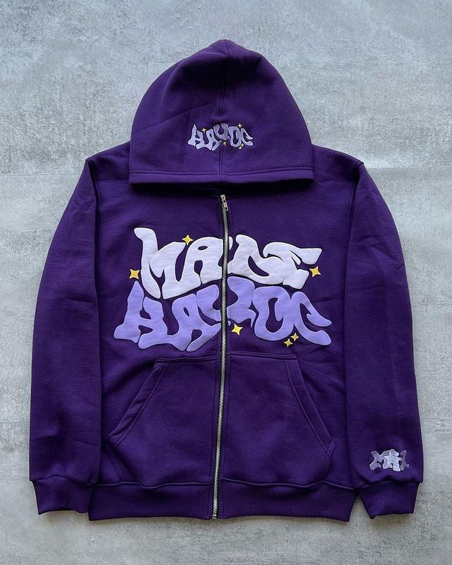 Hip Hop Zip Up Hoodie
