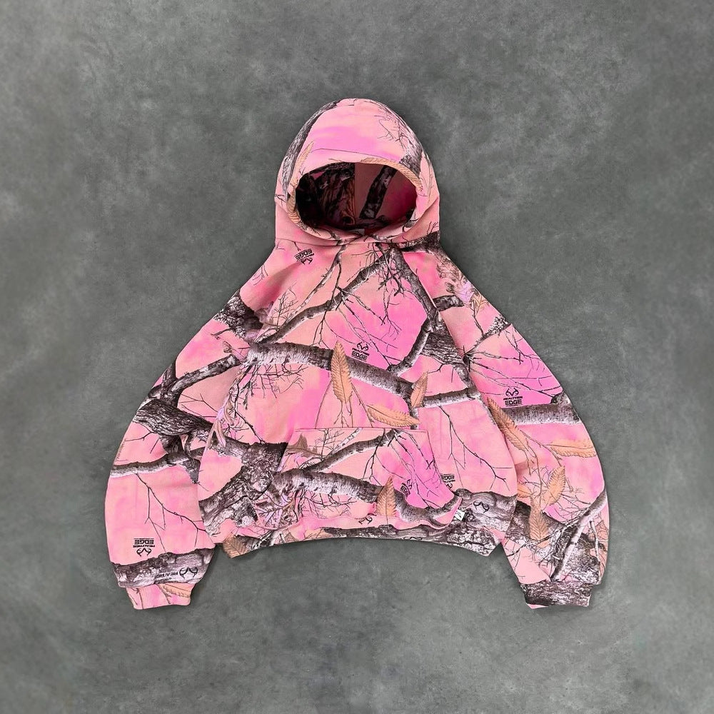 Y2K Camouflage Print Hoodie