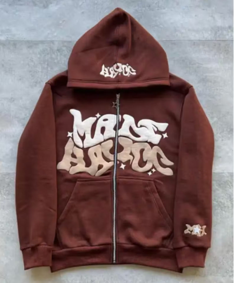 Hip Hop Zip Up Hoodie
