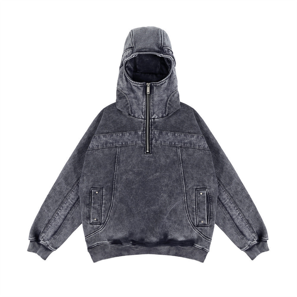 Stone Wash Pullover Hoodie