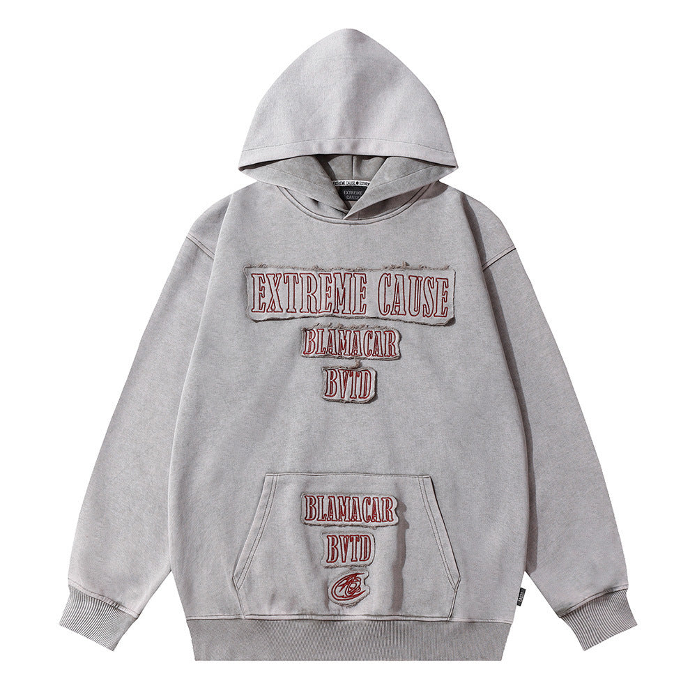 Patch Embroidered Hoodie