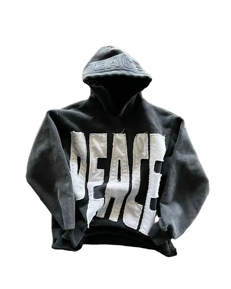 Peace embroidered Hoodie