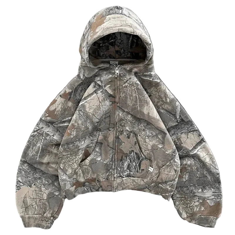 Camo Y2K Style Hoodie