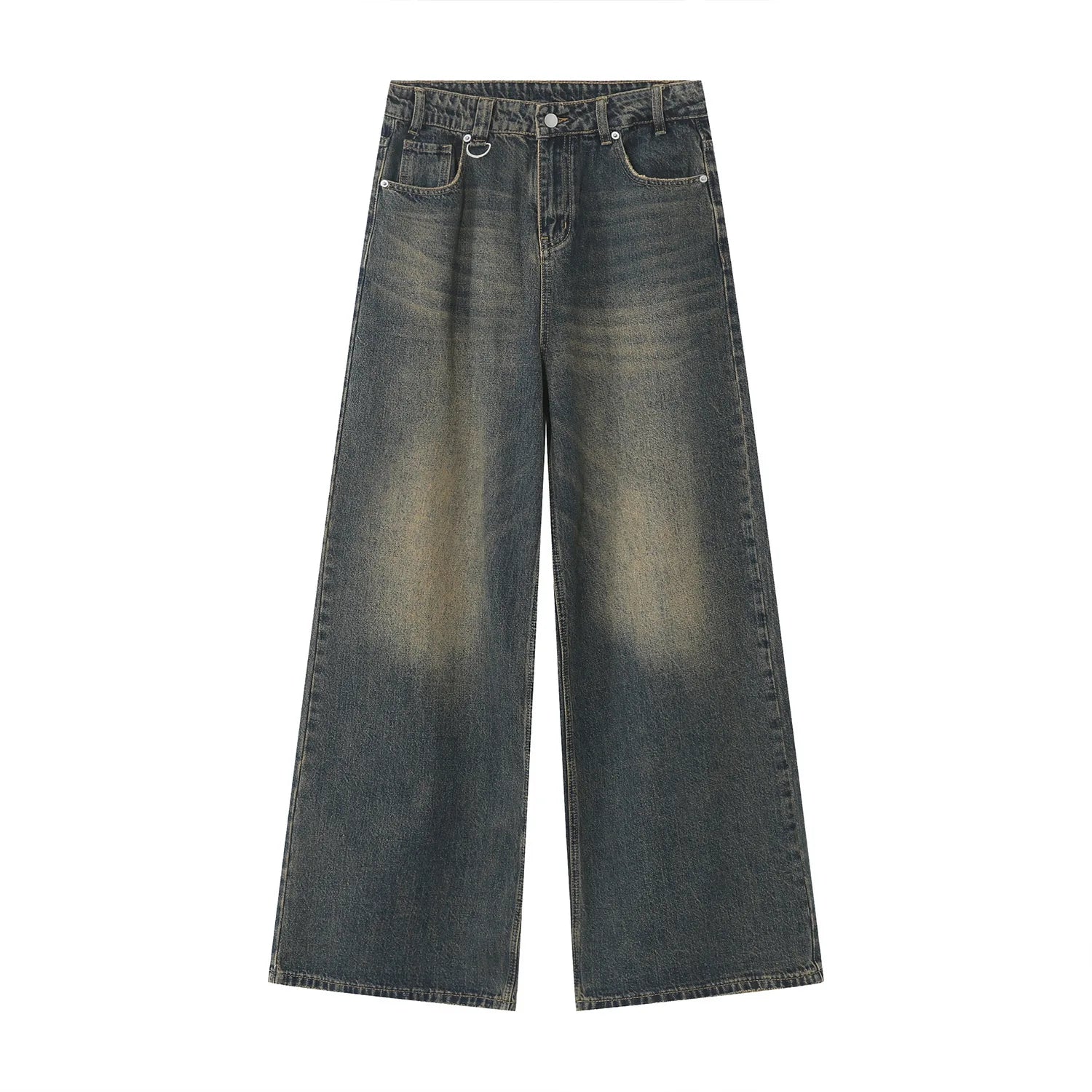 Washed Straight Cut Jeans