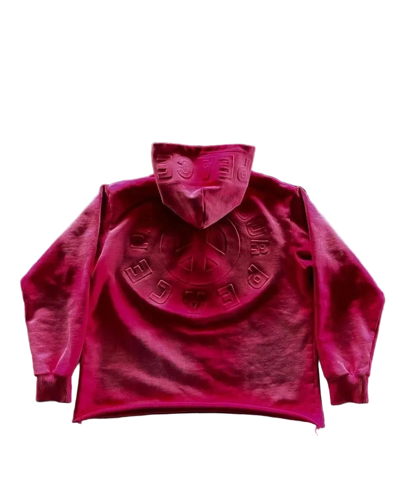 Peace embroidered Hoodie