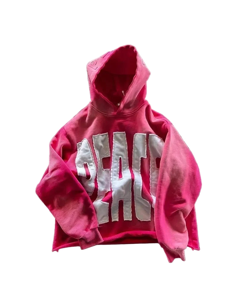 Peace embroidered Hoodie