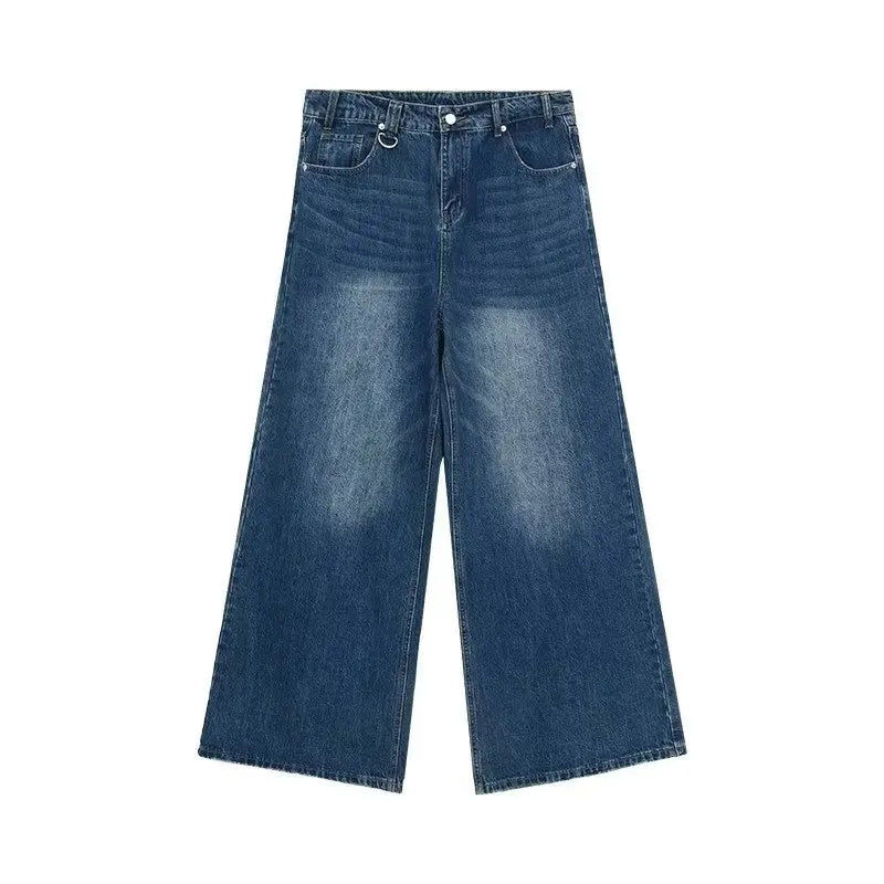 Washed Straight Cut Jeans