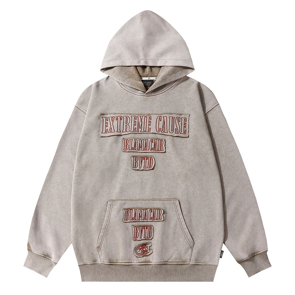 Patch Embroidered Hoodie