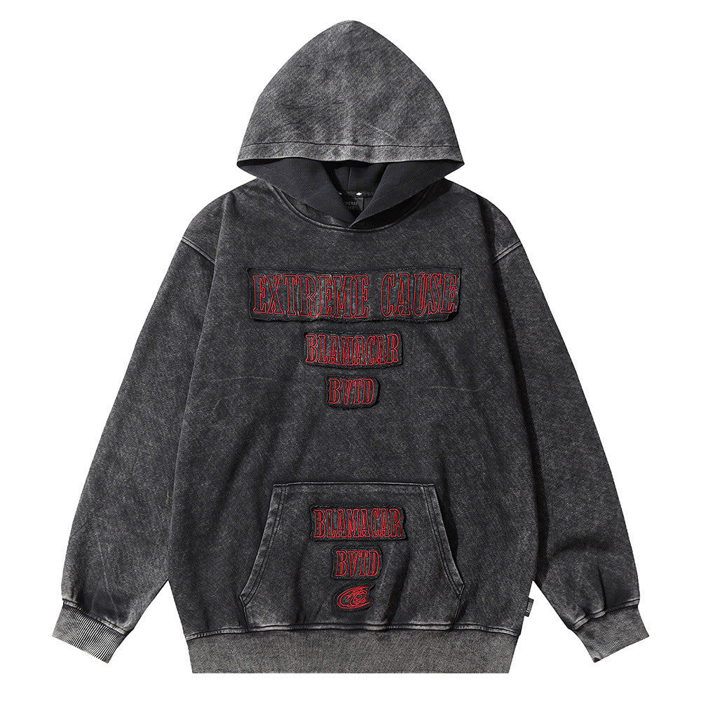 Patch Embroidered Hoodie